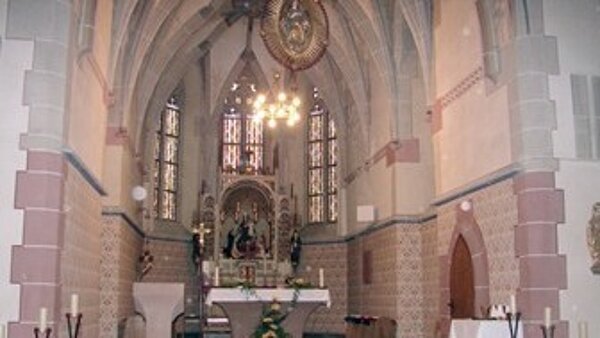 Blick in den Chorraum der Allerheiligenbergkapelle