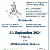 Benefizkonzert Allerheiligenbergkapelle